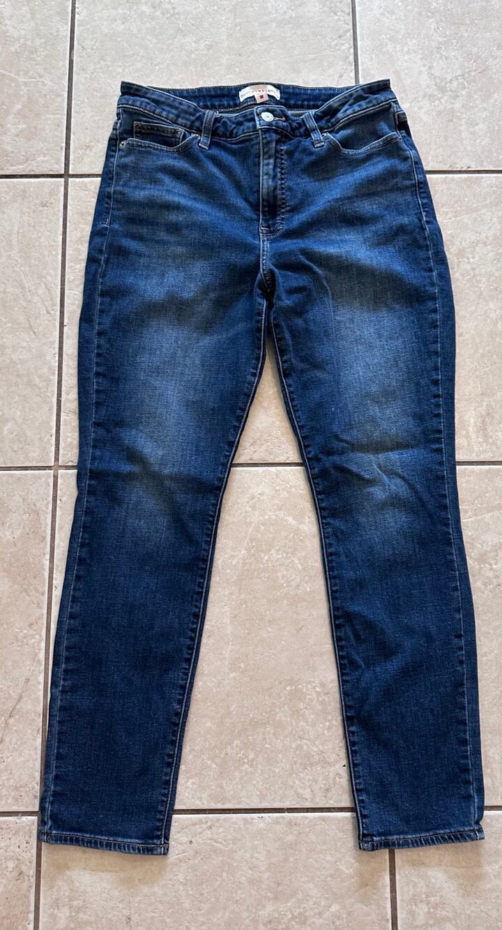 Lucky Brand Hayden Mid Rise Skinny Jeans Womens Size 12 / 31R Dark Wash Stretch